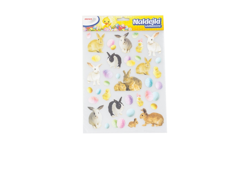 Naklejki wielkanocne Króliczki i jajka CLE04 Brewis